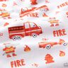 Cotton Jersey crocodile fire brigade Digital Print – white,  thumbnail number 2