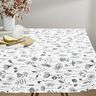 Decor Fabric Half Panama flower drawing – offwhite/black,  thumbnail number 7
