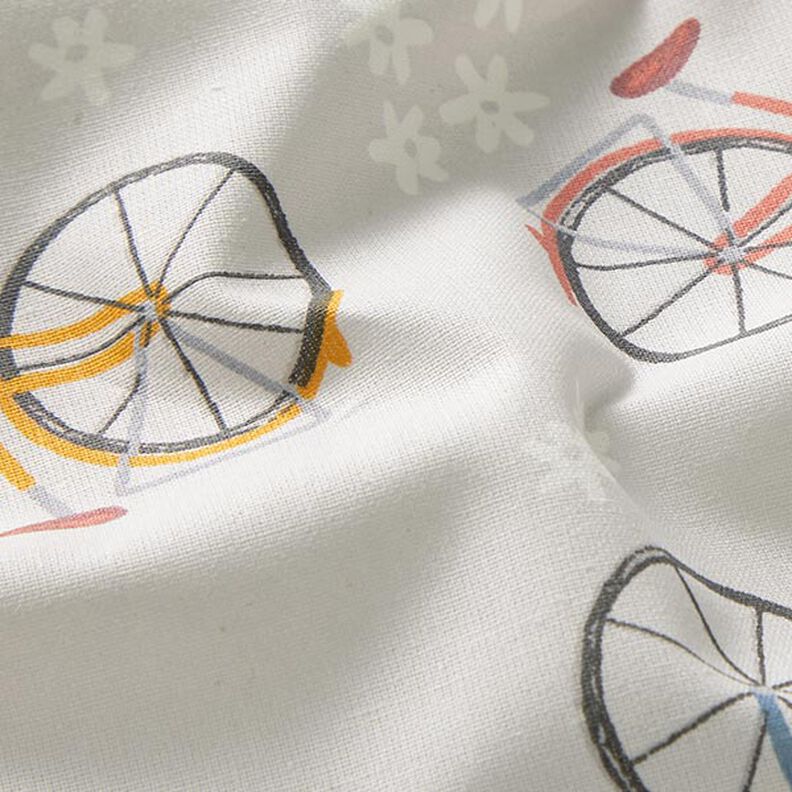 Cotton Cretonne Dutch bike – light orange/misty grey,  image number 2