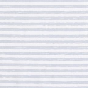 Cotton Cretonne casual stripes – light grey/white, 