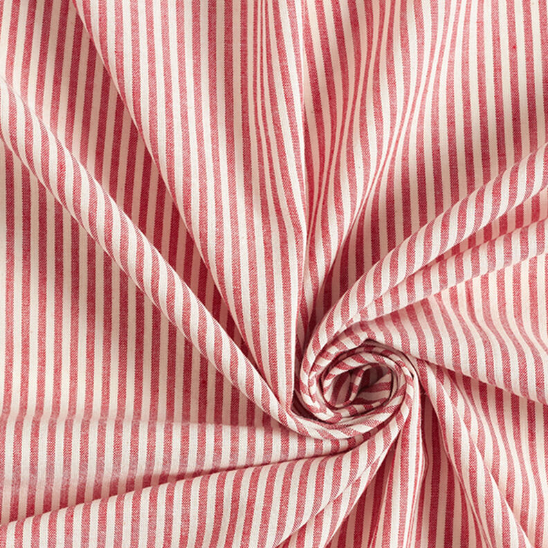 Cotton Viscose Blend stripes – chili/offwhite,  image number 3