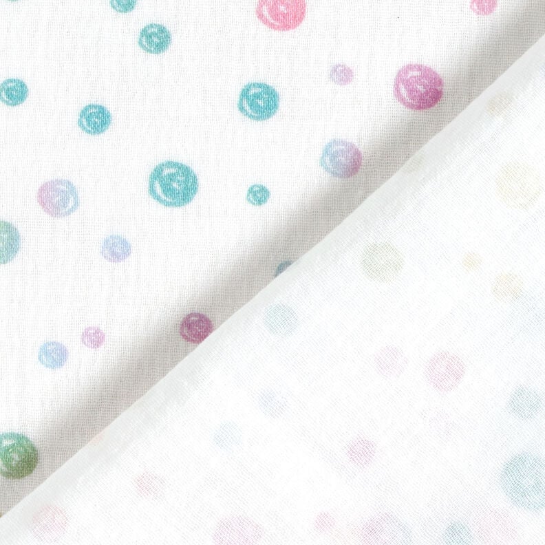 Double Gauze/Muslin colourful scribble dots Digital Print – offwhite,  image number 4