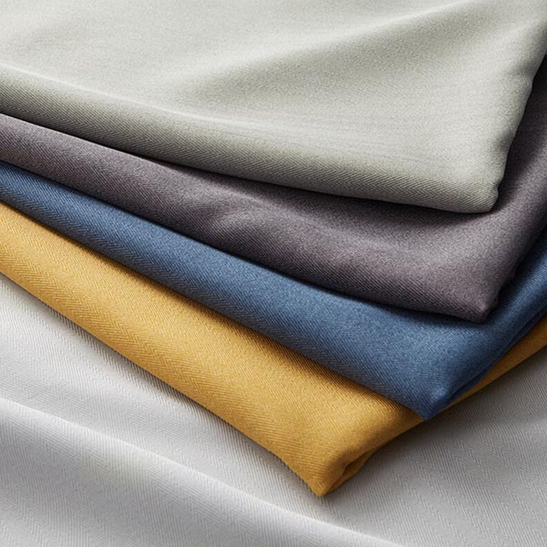 Blackout fabric Herringbone – misty grey,  image number 4