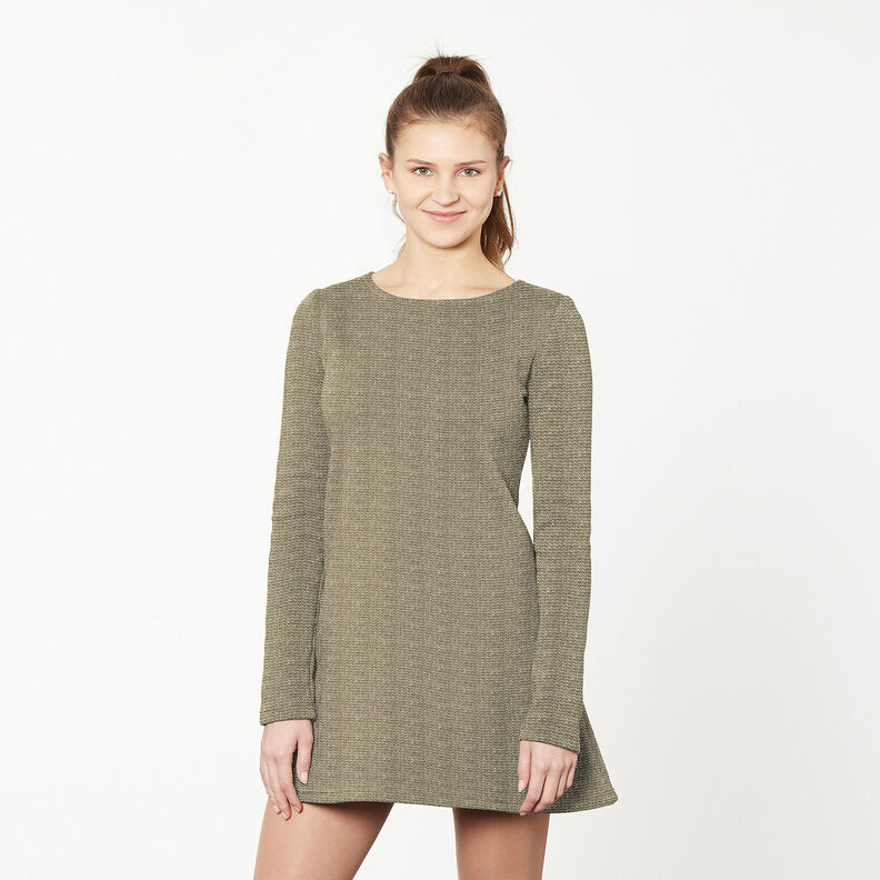 Glittery French terry – khaki,  image number 8