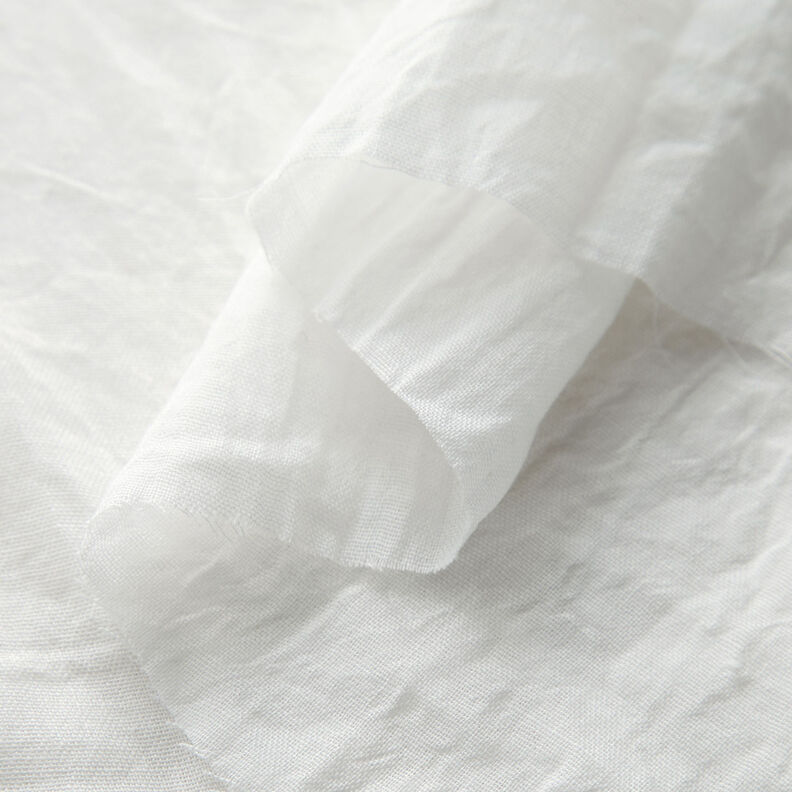 Crushed melange voile – white,  image number 3