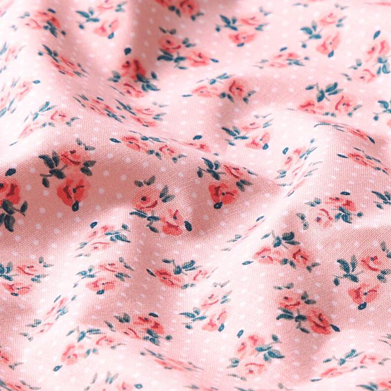 Cotton Cretonne Small Roses – pink,  image number 2