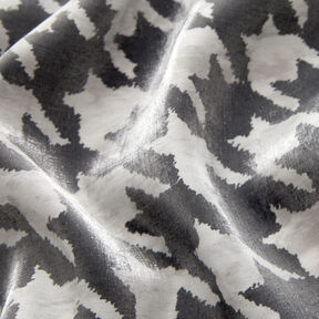 Houndstooth metallic shiny metallic viscose blend – black/white, 