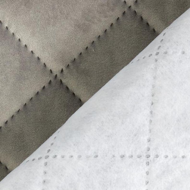 Upholstery Fabric Velvet Quilted Fabric – light grey,  image number 3