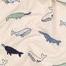 Cotton Jersey cute whales| Poppy Fabrics – cashew/navy blue,  thumbnail number 2