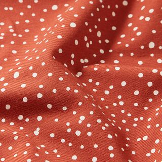 Cotton jersey irregular dots – terracotta, 