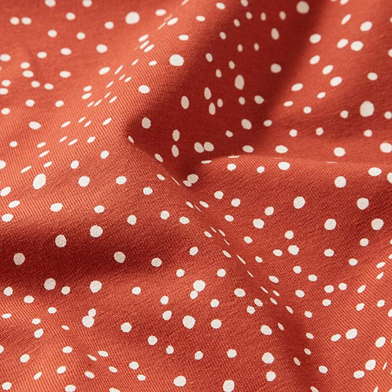 Cotton jersey irregular dots – terracotta,  image number 2