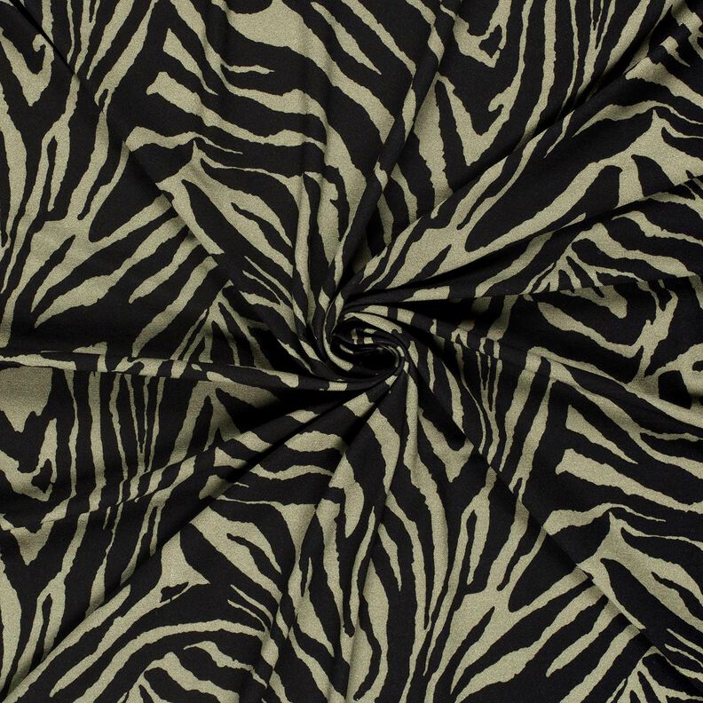 Viscose Jersey Zebra print – light khaki/black, image number 3