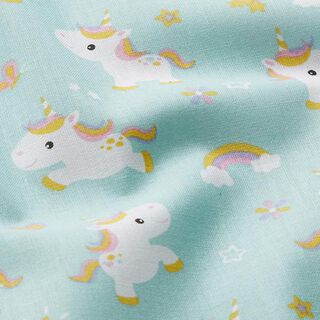 Poplin Unicorn  – aqua blue, 