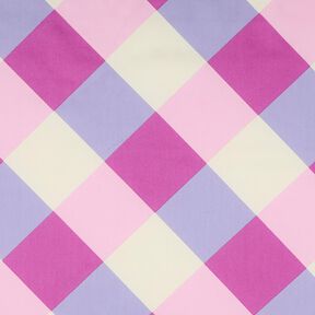 Cotton Satin Large Gingham | Nerida Hansen – pastel violet/offwhite, 