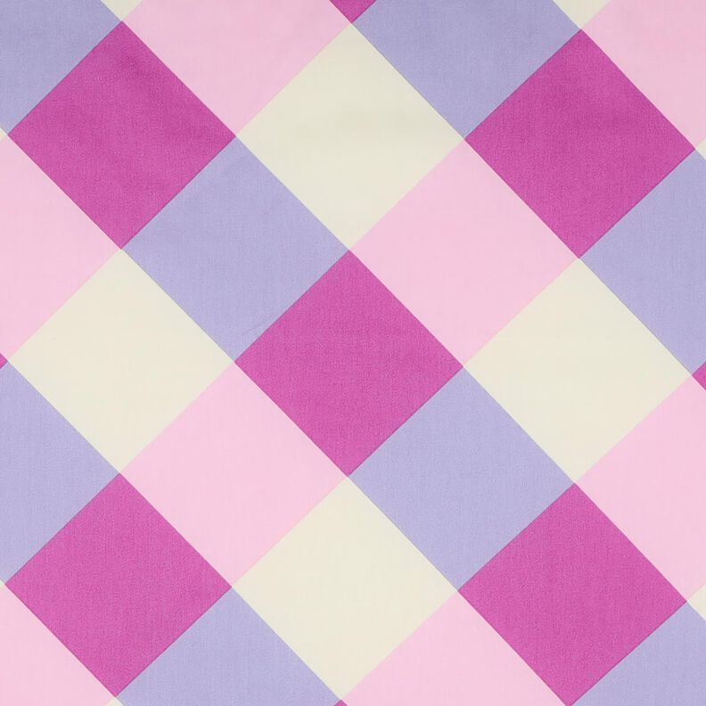 Cotton Satin Large Gingham | Nerida Hansen – pastel violet/offwhite,  image number 1