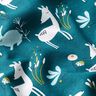 Cotton Jersey Rabbit & Deer – petrol,  thumbnail number 2