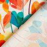 Viscose Linen Blend stylized flowers – offwhite/orange,  thumbnail number 4