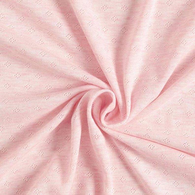 Fine Jersey Knit with Openwork  Melange – light pink,  image number 1