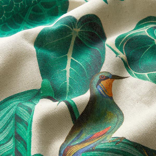 Decor Fabric Half Panama Digital Print Jungle – dark green/natural,  image number 2