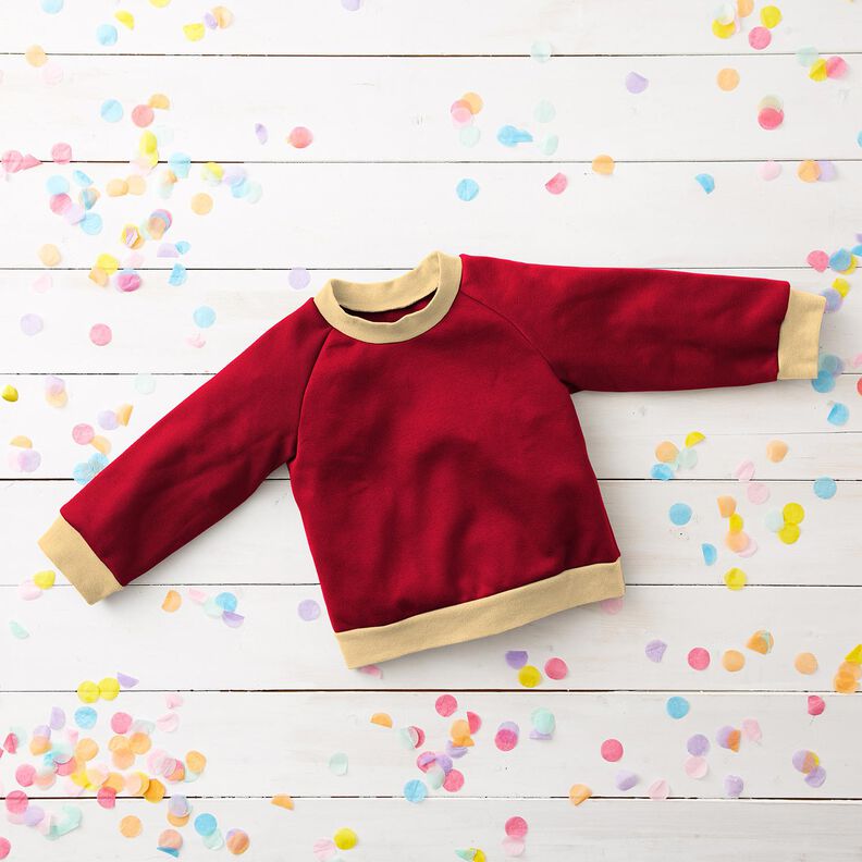 Light Cotton Sweatshirt Fabric Plain – raspberry,  image number 11
