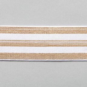 Striped Elastic [40 mm] – white/gold, 