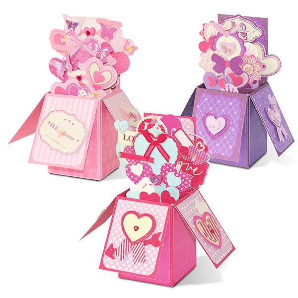 Love Pop-Up Boxes [ 3pieces ] – pink/pink,  image number 1