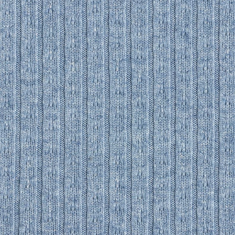 Knit Fabric Ajour elegant glitter stripes – light blue, image number 1