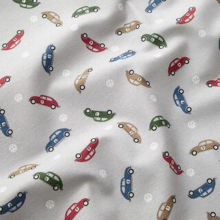 Decor Fabric Half Panama VW Mini Beetle – silver grey, 