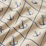 Decor Fabric Half Panama classic anchor – natural/navy blue,  thumbnail number 2