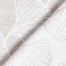 Decor Fabric Jacquard large ginkgo – misty grey/ivory,  thumbnail number 4