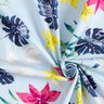 Tropical flowers cotton fabric – light blue,  thumbnail number 4