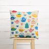 Decor Fabric Half Panama teapots – light beige/blue,  thumbnail number 9