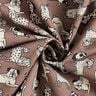 Decor Fabric Half Panama abstract dogs – dark brown/natural,  thumbnail number 3