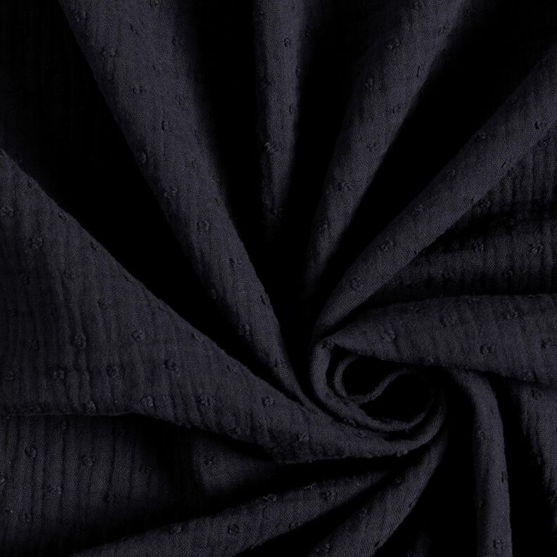 Double Gauze/Muslin dobby – black,  image number 3