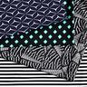 Swimsuit fabric abstract graphic pattern – black/white,  thumbnail number 5