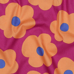 Cotton Poplin Big Flower | Nerida Hansen – red lilac/apricot, 