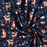 Cotton Jersey Animals in autumn Digital Print  – midnight blue,  thumbnail number 3