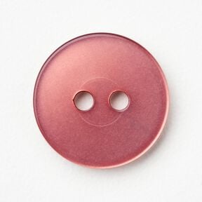 2-hole button shiny [Ø 15 mm] – dark dusky pink, 