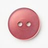 2-hole button shiny [Ø 15 mm] – dark dusky pink,  thumbnail number 1