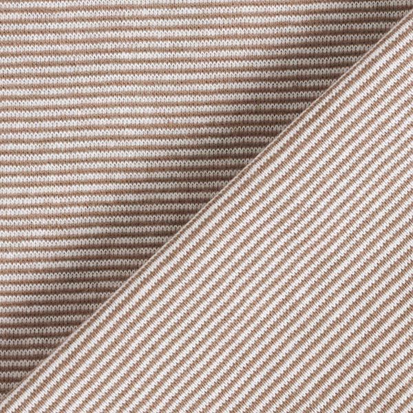 Tubular cuff fabric narrow stripes – chocolate/offwhite,  image number 3
