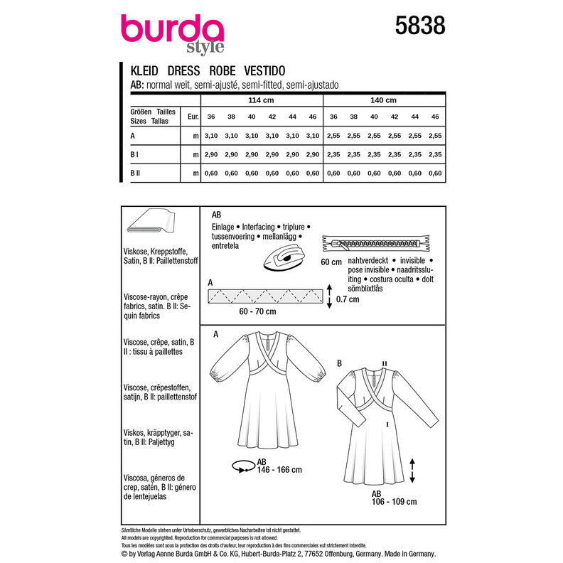 Dress | Burda 5838 | 36-46, image number 9