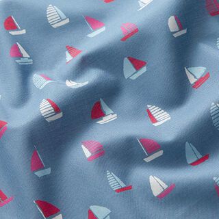 GOTS Batiste Sailboats | Tula – denim blue, 