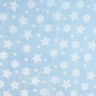 Cosy Fleece Stars and Flowers – light blue,  thumbnail number 1