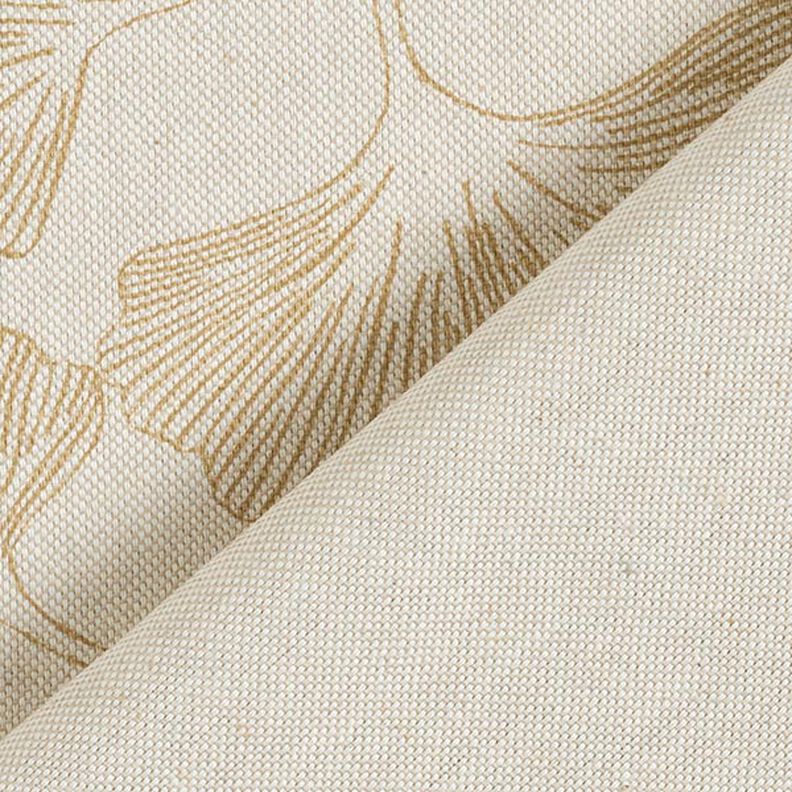 Decor Fabric Half Panama Ginkgo – mustard/natural,  image number 4