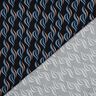 Stretch viscose abstract waves – blue-black/light wash denim blue,  thumbnail number 4