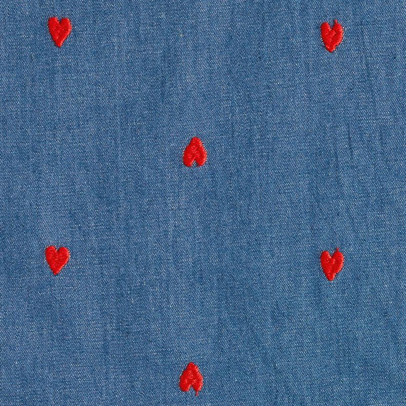 Chambray  – denim blue/fire red,  image number 1