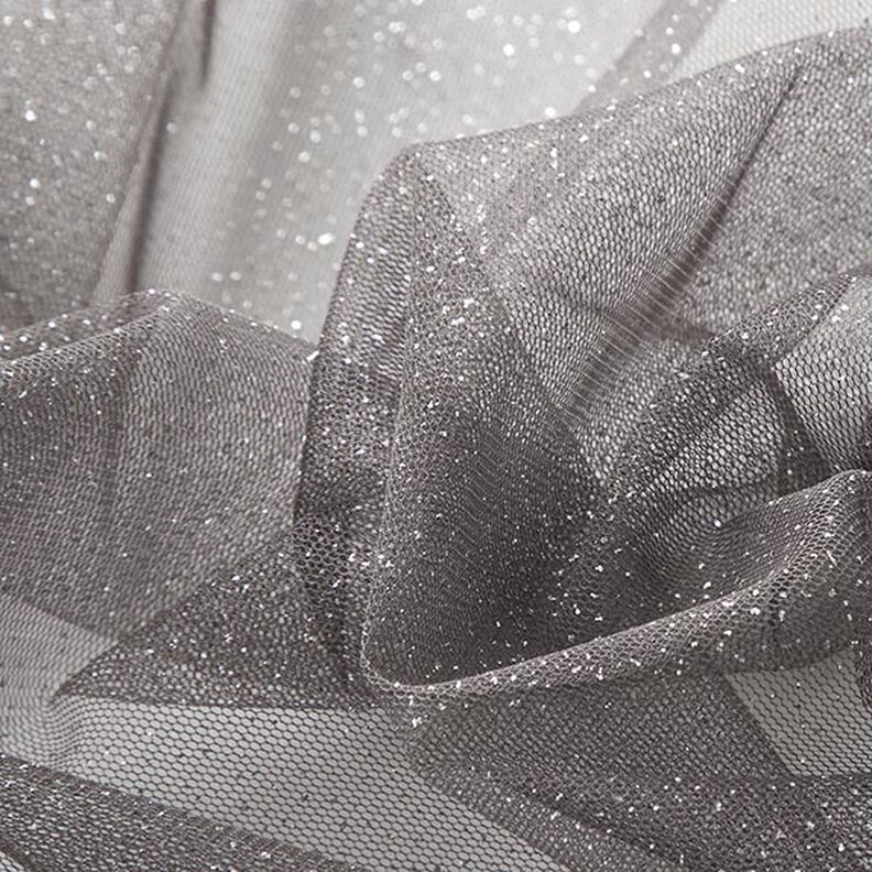 Royal Glitter Tulle – dark grey/silver,  image number 3