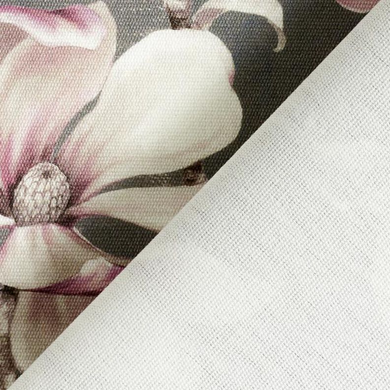 Outdoor Fabric Canvas magnolias – grey,  image number 5