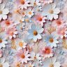 Cotton Poplin Paper flowers Digital Print – light dusky pink,  thumbnail number 1