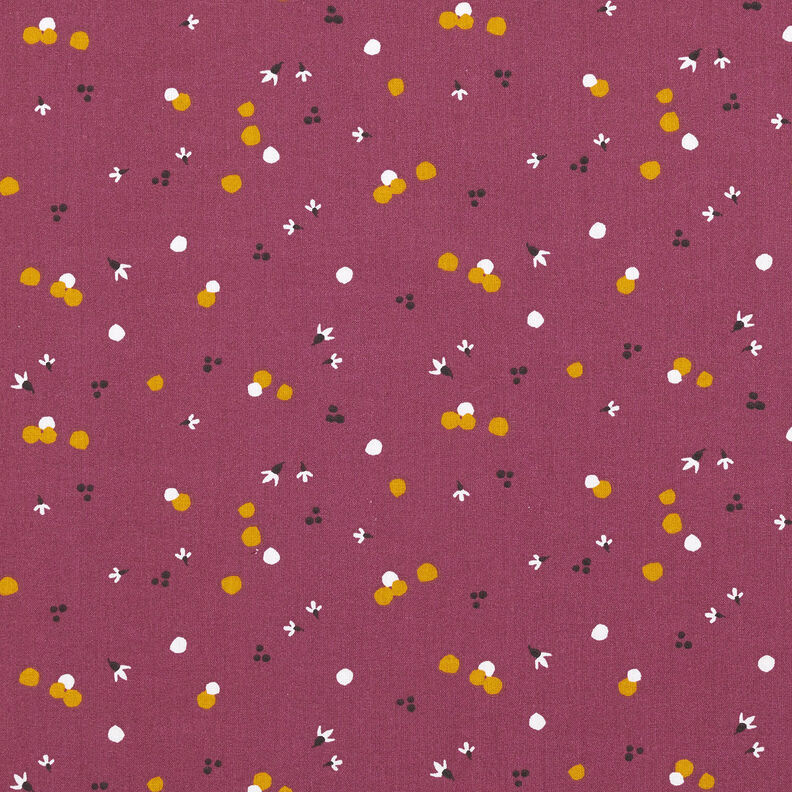 Cotton Cretonne Coloured dots – merlot,  image number 1
